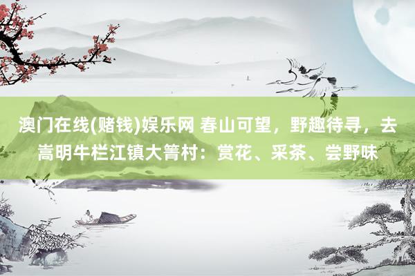 澳门在线(赌钱)娱乐网 春山可望，野趣待寻，<a href=